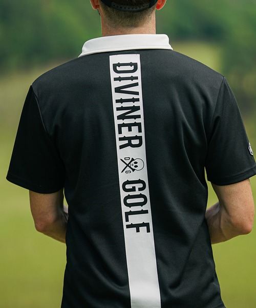 DIVINER GOLF】メッシュバックラインロゴポロシャツ メンズ ゴルフ