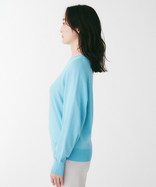 【美品】24ss リネンコットンラグランニット　ブラック・フリー 楽天市場】universal seven ユニヴァーサルセブン リネン