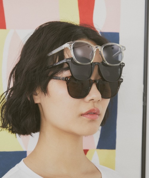 MERLOT（メルロー）の「ライトフレームクラウンパントサングラス（サングラス・レディース・クリア/ブラック/ブラウン・FREE）」の11枚目の写真