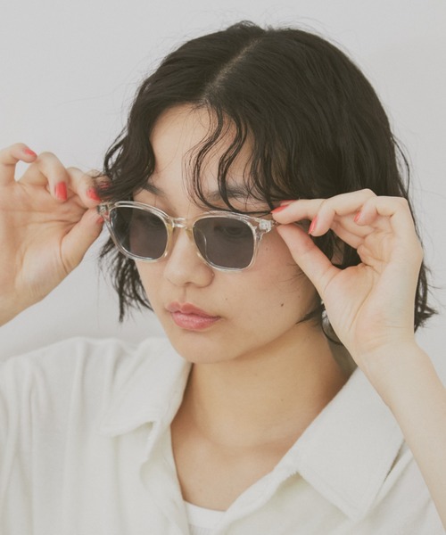 MERLOT（メルロー）の「ライトフレームクラウンパントサングラス（サングラス・レディース・クリア/ブラック/ブラウン・FREE）」の7枚目の写真
