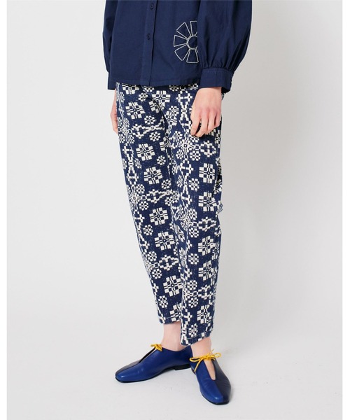 BOBO CHOSES(ボボショーズ)の「Kaleidoscope pattern high waist jeans(デニムパンツ・レディース・ダークブルー・M/L/XL/XS/S)」の1枚目の写真