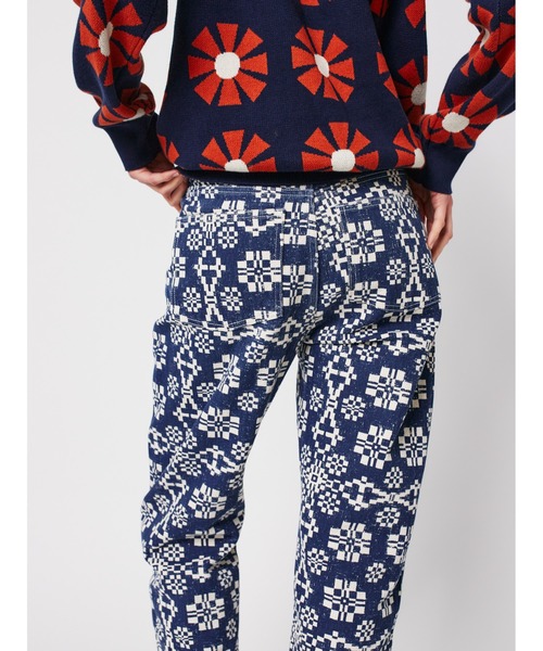 BOBO CHOSES(ボボショーズ)の「Kaleidoscope pattern high waist jeans(デニムパンツ・レディース・ダークブルー・M/L/XL/XS/S)」の5枚目の写真