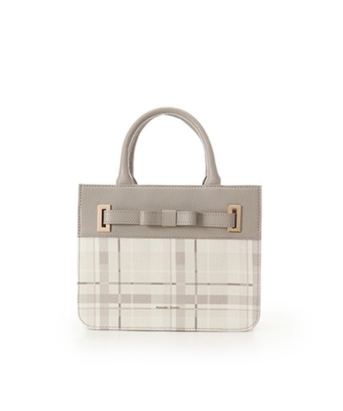 Samantha Thavasa(サマンサタバサ)の「チェック柄エムシュシュⅢ トートバッグ(トートバッグ・レディース・グレイッシュベージュ/ブラック/オフホワイト・FREE)」の11枚目の写真