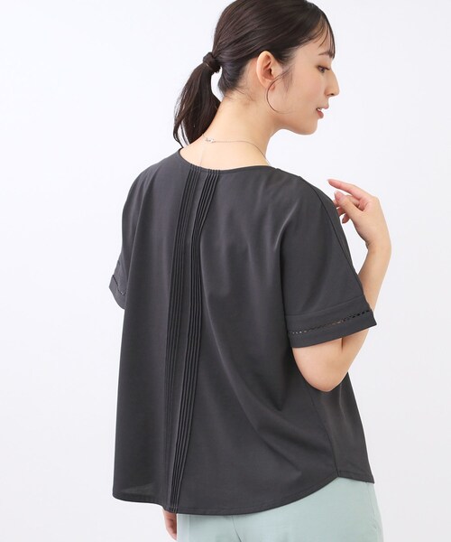 Reflect(リフレクト)の「【前後で着られる2WAY◎】プルオーバージャージ(Tシャツ/カットソー・レディース・オフホワイト/チャコールグレー/ブルーグリーン/ピンク・11/09)」の10枚目の写真