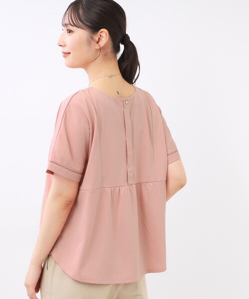 Reflect(リフレクト)の「【前後で着られる2WAY◎】プルオーバージャージ(Tシャツ/カットソー・レディース・オフホワイト/チャコールグレー/ブルーグリーン/ピンク・11/09)」の14枚目の写真