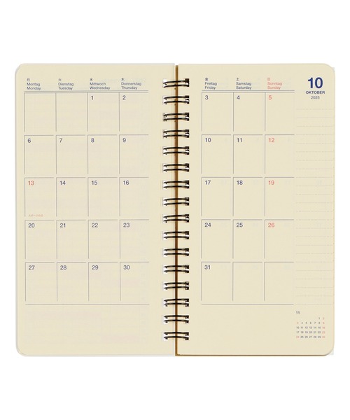 Rollbahn（ロルバーン）の「【2026年版／2025年10月始まり手帳】ロルバーンダイアリー ポニー スリム（手帳/メモ帳・レディース・ブラック/クリーム/ライトイエロー/グリーン/ライトブルー/ライトピンク・FREE）」の14枚目の写真