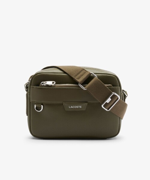 【新品‼️】LACOSTE レザーショルダーバッグ　スポーツ　ショルダーバッグ LACOSTE ショルダーバッグ モノグラム レザーモノグラム