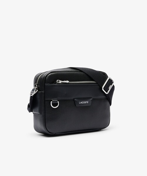 【新品‼️】LACOSTE レザーショルダーバッグ　スポーツ　ショルダーバッグ LACOSTE ショルダーバッグ モノグラム レザーモノグラム