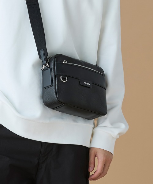 オシアン レザーレポーターバッグ（ショルダーバッグ）｜LACOSTE