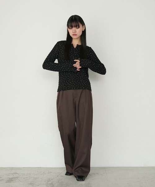 トップス mdk SLY | DUAL COLOR FRONT ZIP KNIT トップス (ニット ) |SHEL