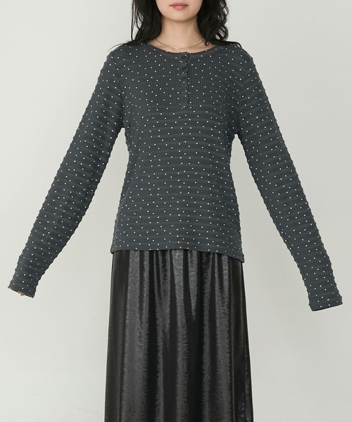 ソニアジョーンズ水玉模様 Vネック トップス ソニアジョーンズ水玉模様 Vネック トップス T1161007677 - フラメンコ