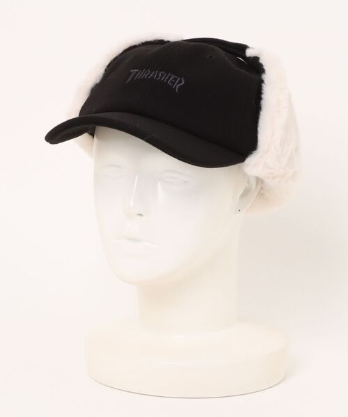 THRASHER（スラッシャー）の「THRASHER/スラッシャー キャップ ボア付きフライトキャップ 25TH-C55（キャップ・メンズ・オートミール/ブラック/ベージュ・FREE）」の7枚目の写真