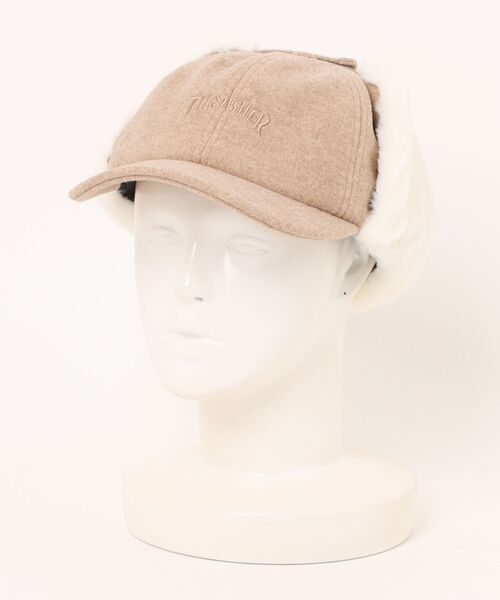 THRASHER（スラッシャー）の「THRASHER/スラッシャー キャップ ボア付きフライトキャップ 25TH-C55（キャップ・メンズ・オートミール/ブラック/ベージュ・FREE）」の6枚目の写真