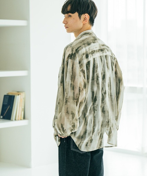 LAKOLE(ラコレ)の「シアー柄長袖シャツ / 583348(シャツ/ブラウス・メンズ・ネイビー/グリーン/ベージュ/ブラック・FREE)」の19枚目の写真