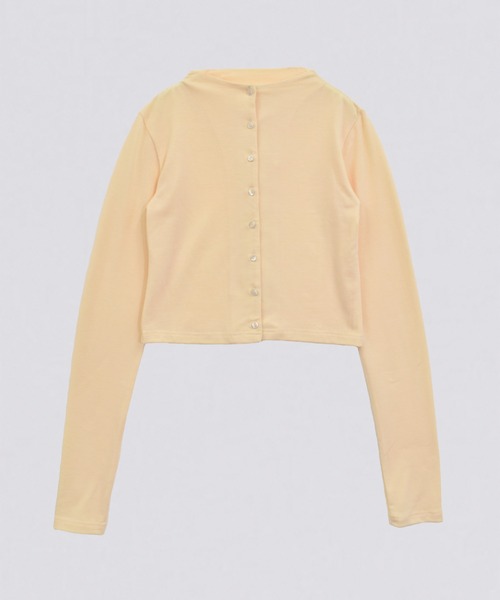 kiehtova（キエトヴァ）の「【kiehtova】SMOOTH STAND NECK CARDIGAN/スムース スタンド ネック カーディガン（カーディガン/ボレロ・レディース・ブラック/チャコールグレー/アイボリー・FREE）」の9枚目の写真