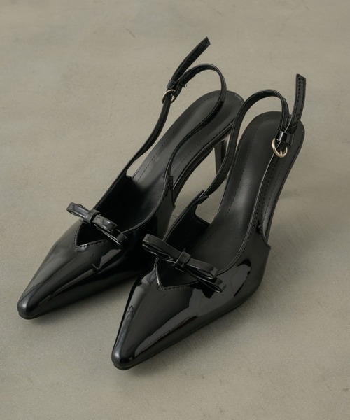 NEUNA(ヌナ)の「リボンボウミュール(パンプス・レディース・ブラック・36/38/40)」の1枚目の写真