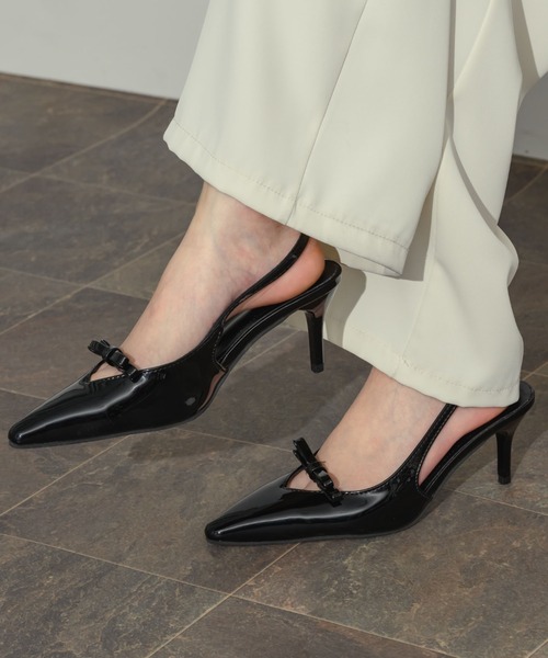 NEUNA(ヌナ)の「リボンボウミュール(パンプス・レディース・ブラック・36/38/40)」の3枚目の写真