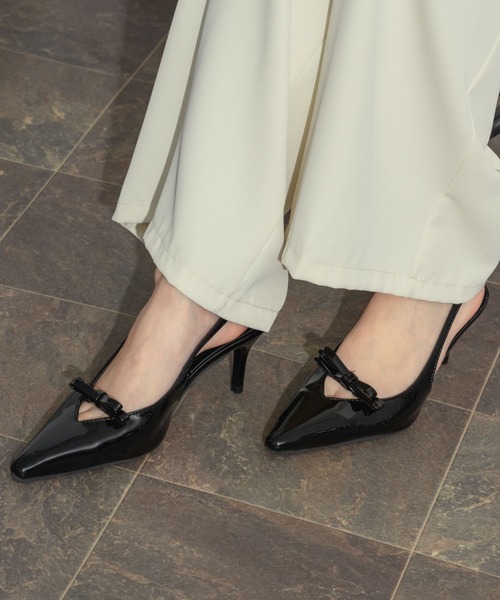 NEUNA(ヌナ)の「リボンボウミュール(パンプス・レディース・ブラック・36/38/40)」の7枚目の写真