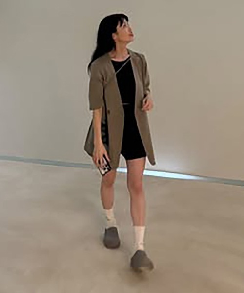 VENCEEXCHANGE（ヴァンスエクスチェンジ）の「【VENCE by ぷーさん】ダンボール ショートパンツ（その他パンツ・レディース・ブラック/杢グレー・S/M）」の16枚目の写真