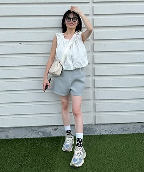 VENCEEXCHANGE（ヴァンスエクスチェンジ）の「【VENCE by ぷーさん】ダンボール ショートパンツ（その他パンツ・レディース・ブラック/杢グレー・S/M）」の21枚目の写真