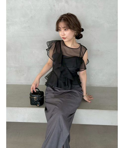 セール】ラッフルブラウスセットドレス（ドレス）｜FRAY I.D（フレイ