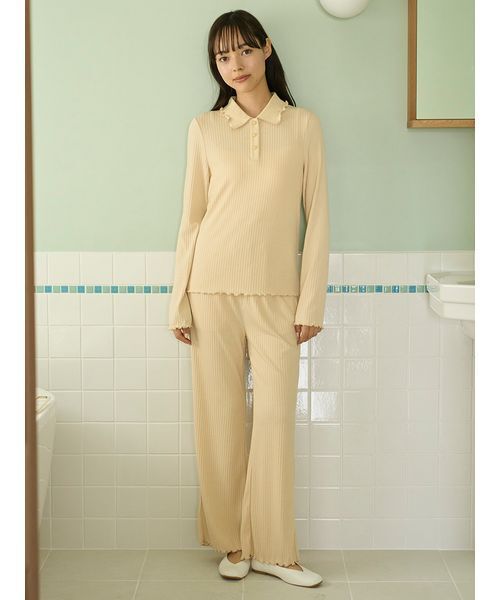 【新品 タグ付き】GELATO PIQUE ルームウェア リブロングパンツ gelato pique（ジェラートピケ）の「リブロングパンツ（ルームウェア