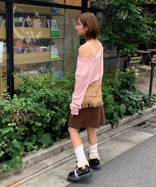 Teem Store（チームストア）の「フロントボタンデザイン コーデュロイミニスカート（スカート・レディース・ブラック/ブラウン・L/M）」の13枚目の写真