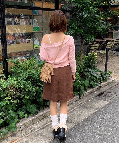 Teem Store（チームストア）の「フロントボタンデザイン コーデュロイミニスカート（スカート・レディース・ブラック/ブラウン・L/M）」の14枚目の写真