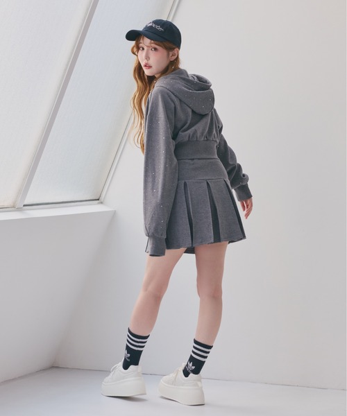 セットアップ対応】ビジューショートパーカー（パーカー）｜one after