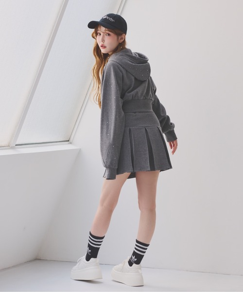 セットアップ対応】ビジューショートパーカー（パーカー）｜one after