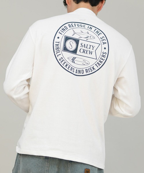 てるさん専用　新品　SALTY CREW 吸水速乾白色長袖シャツ セール】SALTY CREW/ソルティークルー 長袖Tシャツ/ロンT バック
