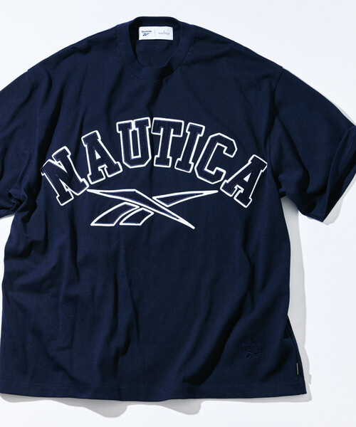 NAUTICA（ノーティカ）の「Reebok×NAUTICA/リーボック×ノーティカ 【Exclusive】 ダブルネーム アーチロゴ クルーネックTシャツ ショートスリーブ（Tシャツ/カットソー・メンズ・グレー/ホワイト/ネイビー/グリーン・LARGE/X-LARGE/MEDIUM/SMALL）」の5枚目の写真