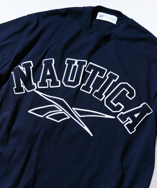 NAUTICA（ノーティカ）の「Reebok×NAUTICA/リーボック×ノーティカ 【Exclusive】 ダブルネーム アーチロゴ クルーネックTシャツ ショートスリーブ（Tシャツ/カットソー・メンズ・グレー/ホワイト/ネイビー/グリーン・LARGE/X-LARGE/MEDIUM/SMALL）」の9枚目の写真