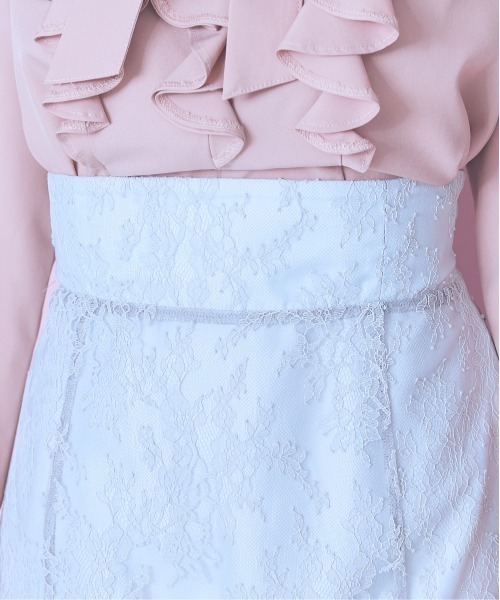 marun(マルン)の「<大きいサイズ>バック編み上げレースマーメイドスカート marun(スカート・レディース・ブラック/グレー・L/LL/3L/4L/5L)」の7枚目の写真