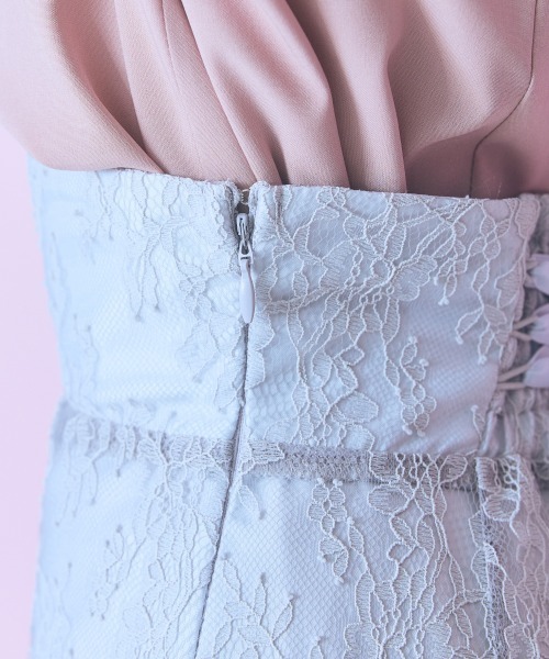 marun(マルン)の「<大きいサイズ>バック編み上げレースマーメイドスカート marun(スカート・レディース・ブラック/グレー・L/LL/3L/4L/5L)」の8枚目の写真
