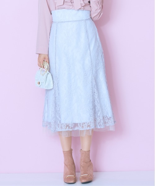 marun(マルン)の「<大きいサイズ>バック編み上げレースマーメイドスカート marun(スカート・レディース・ブラック/グレー・L/LL/3L/4L/5L)」の15枚目の写真