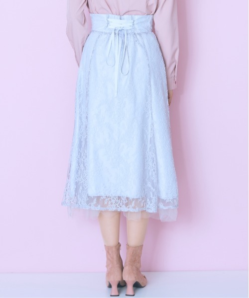 marun(マルン)の「<大きいサイズ>バック編み上げレースマーメイドスカート marun(スカート・レディース・ブラック/グレー・L/LL/3L/4L/5L)」の16枚目の写真