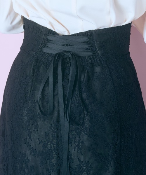 marun(マルン)の「<大きいサイズ>バック編み上げレースマーメイドスカート marun(スカート・レディース・ブラック/グレー・L/LL/3L/4L/5L)」の12枚目の写真