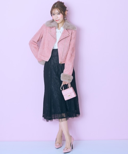 marun(マルン)の「<大きいサイズ>バック編み上げレースマーメイドスカート marun(スカート・レディース・ブラック/グレー・L/LL/3L/4L/5L)」の5枚目の写真