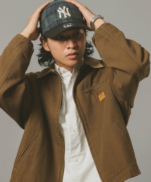 ブラウン ショート丈　半袖　ブルゾン WEB限定/REVIVAL】胸ロゴショート丈スエードジップブルゾン（ブルゾン