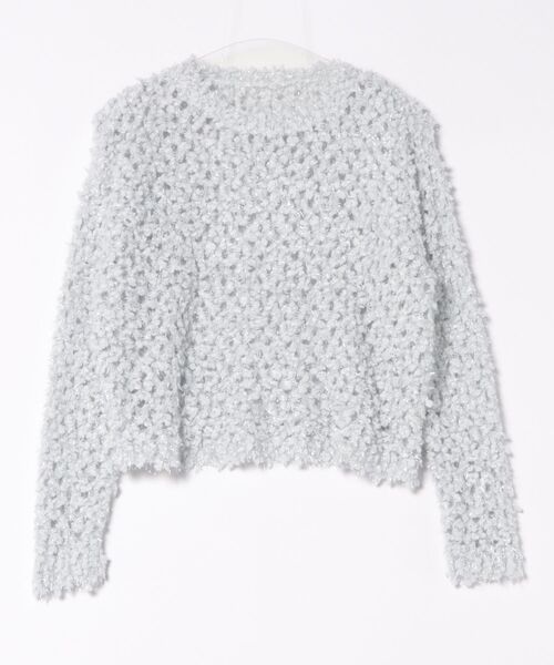 Lace Ladies（レースレディース）の「モチーフ編み クルーネック 長袖 ニット プルオーバー（ニット/セーター・レディース・グレー/グレイッシュベージュ/アイボリー・FREE）」の17枚目の写真