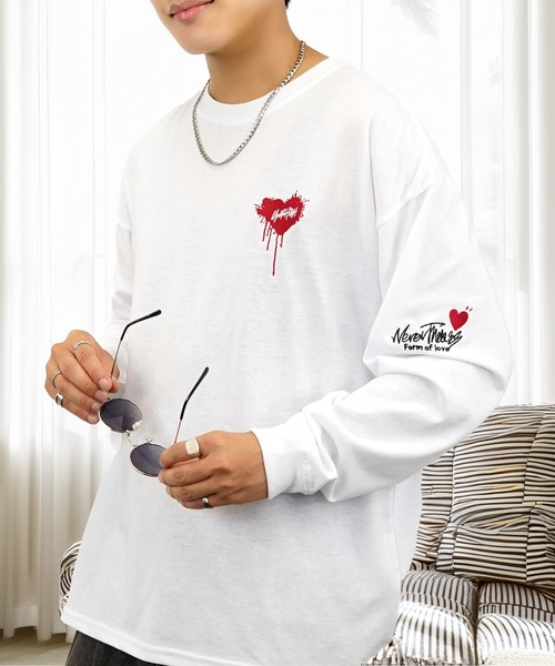 L'atelier(ラトリエ)の「刺繍 長袖 Tシャツ ハート 黒猫 バルーン グラフィック Tシャツ(Tシャツ/カットソー・メンズ・その他10/その他8/ホワイト系3/ホワイト系2/ブラック系その他2/ブラック系その他3/その他9/その他7/その他5/ブラック系2/ホワイト系その他2/その他4/その他6/ホワイト系6/ホワイト系その他3/その他2/その他3/その他1・LL/L/M)」の21枚目の写真