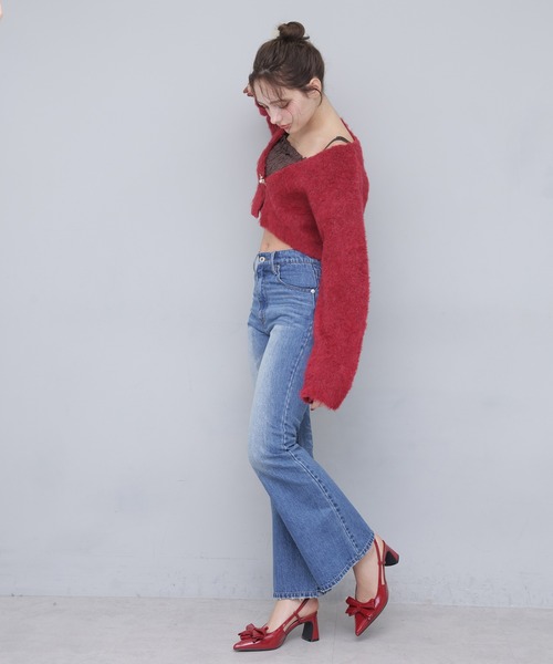 HOLIDAY ホリデイ ミックスネップショートカーディガン 定価2.7万程 HOLIDAY ホリデイ ミックスネップショートカーディガン 定価2.7万程