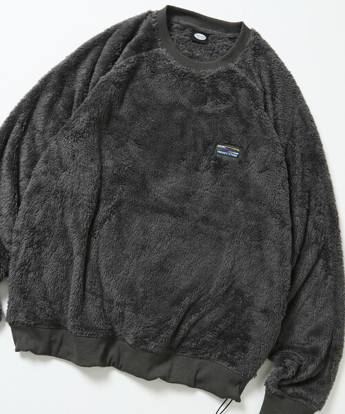 FREAK'S STORE（フリークスストア）の「限定展開 リラックスフィット ラグランスリーブ シャギーフリース プルオーバー（その他トップス・メンズ・ブラック/チャコールグレー/オリーブ/グレイッシュベージュ・SMALL/MEDIUM/LARGE）」の3枚目の写真