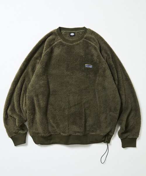 FREAK'S STORE（フリークスストア）の「限定展開 リラックスフィット ラグランスリーブ シャギーフリース プルオーバー（その他トップス・メンズ・ブラック/チャコールグレー/オリーブ/グレイッシュベージュ・SMALL/MEDIUM/LARGE）」の13枚目の写真