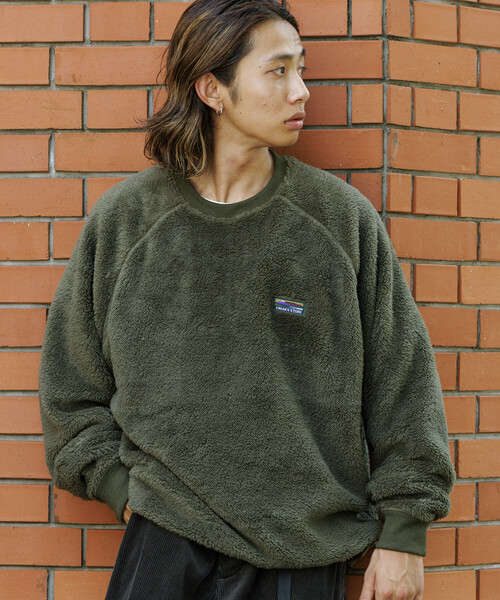 セール】限定展開 リラックスフィット ラグランスリーブ シャギー