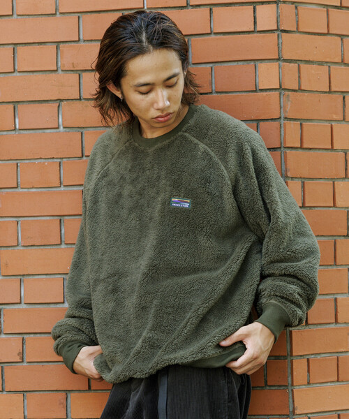 セール】限定展開 リラックスフィット ラグランスリーブ シャギー