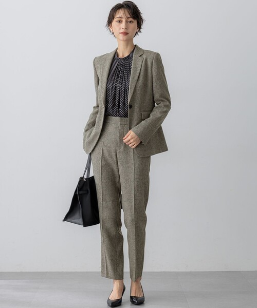 洗える】ウールライクカルゼ テーラード ジャケット（テーラード