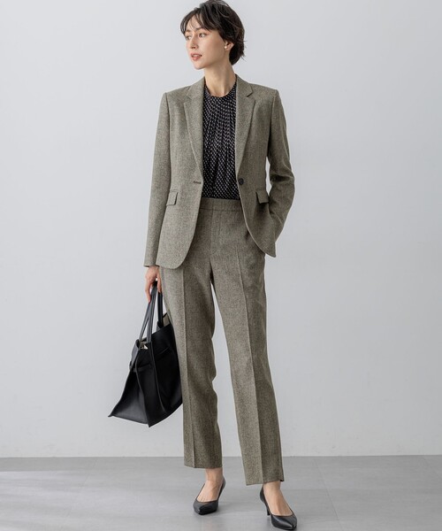 Vaquiaux テーラードジャケット ヴァクトーヴォヤージュ24時限定SALE 洗える】ウールライクカルゼ テーラード ジャケット（テーラード