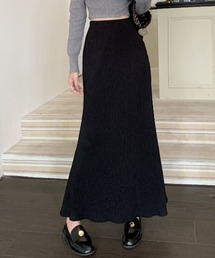 シワ加工セミフレアスカート